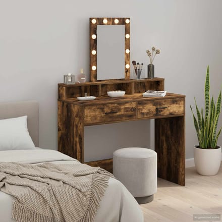 vidaXL - Kaptafel - Bruin - 100 - x - 41 - x - 140 - cm - Bewerkt - hout