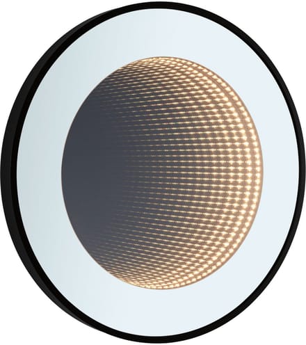 LED-verlichte spiegel Miro IP44 Tunable White 70lm 230V 11,5W Spiegel, Zwart mat
