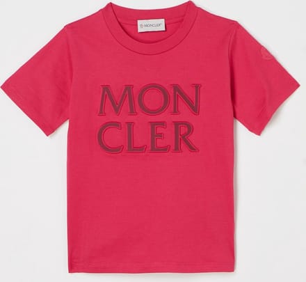 Moncler T-shirt met 3D logoprint - Donker Roze - Maat 152