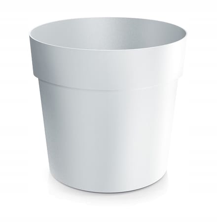Prosperplast Grower Serie - Klassieke Kunststof Bloempot - Rond - Wit - 17,9 cm
