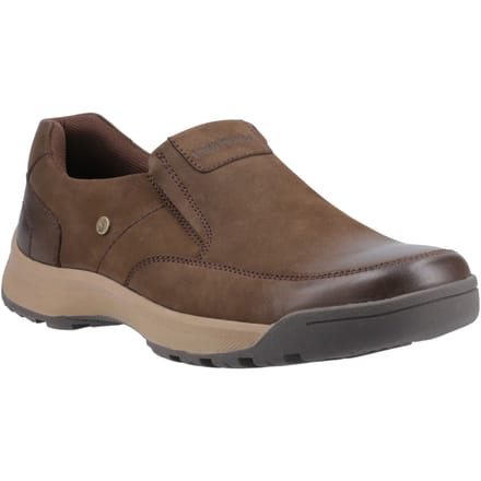 Hush Puppies Vaun Leren Heren Bruine Instappers