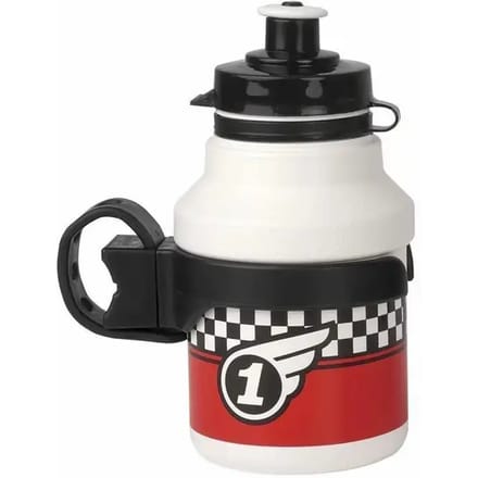Fles + flessenhouder met clip-on dop Polisport Race