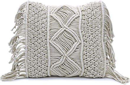 Lavandoux - Macramé Kussen - Bohemian - 40x40 cm - Crème