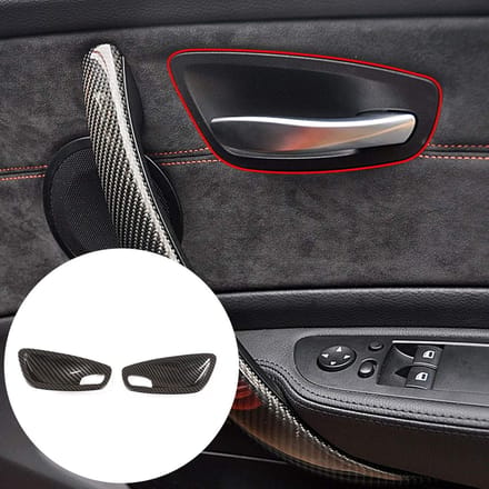 Stijlvolle deurhendel komcover van carbonfiber voor BMW 1 Serie E81 E82 E87 E88 2007-2011, bescherming en luxe uitstraling