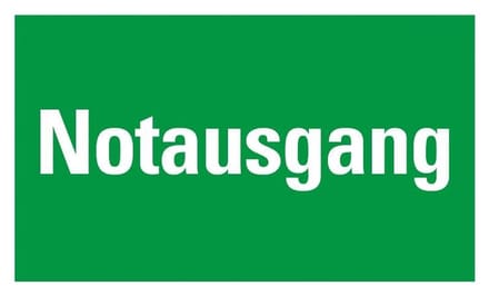 Pickup kunststoff Schild 33x20 cm SK NOTAUSGANG