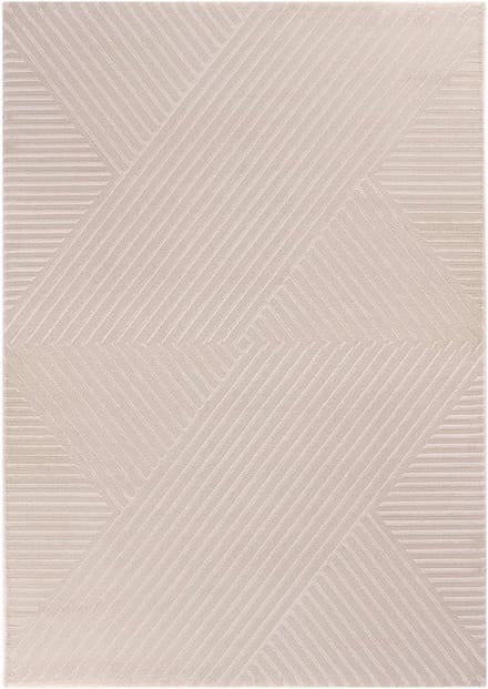 Flycarpets Cara Modern Japandi Intersecto Vloerkleed - Beige - 140x200 cm