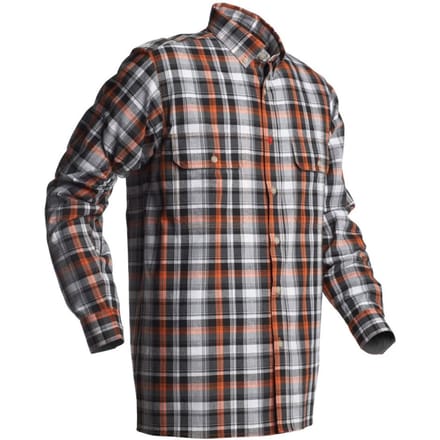 Husqvarna blouse grijs-oranje katoen  m