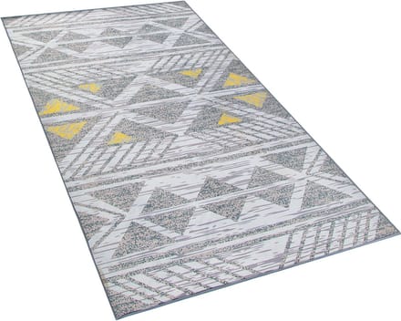 KARGI - Laagpolig vloerkleed - Lichtgrijs - 80 x 150 cm - Polyester