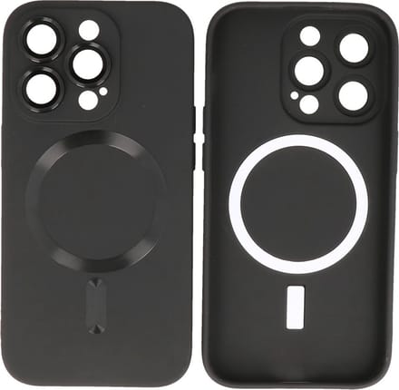 MagSafe Hoesje - Backcover met Camera Beschermer voor de iPhone 14 Pro Max - Zwart