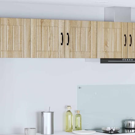 vidaXL - Wandkast - LUCCA - Sonoma - Eiken - 80 - x - 31 - x - 40 - cm - Bewerkt - hout