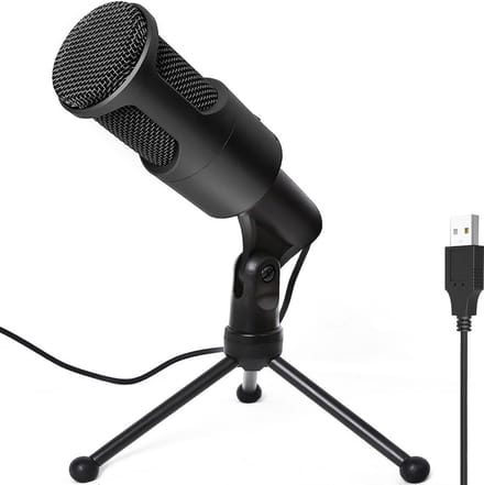USB Condensator Microfoon voor Streaming en Gaming - Met Opvouwbaar Statief