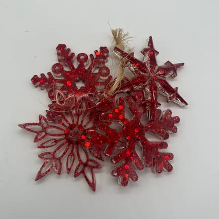 Kersthangers - Kersthanger set van 4 - glanzend rood