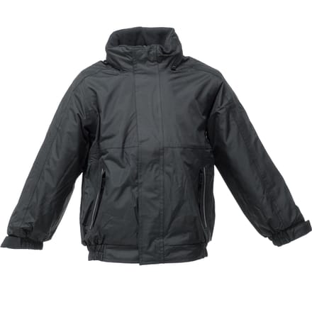 Regatta Kinderen/kinderen Waterdicht Windproof Dover-jasje (Zwart/Ash)