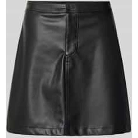 Tom Tailor Denim - Minirok in lederlook - Maat XS - deep black
