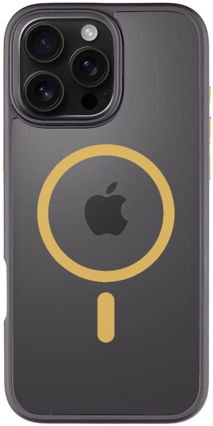 Tactical iPhone 16 Pro Max Magforce Hyperstealth 2.0 Cover – Hoesje met Losse Klikbare Knoppen – Black/Yellow