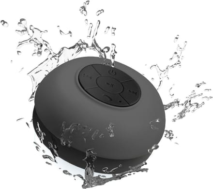 Zyrex® Douche Speaker - Badkamer Speaker - Douche Speaker Bluetooth - Zwart - 4cm x 5cm x 3cm