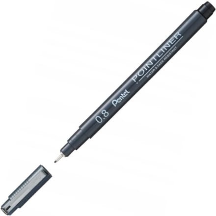 Pentel fineliner Pointliner SP20, zwart, 0,80 mm