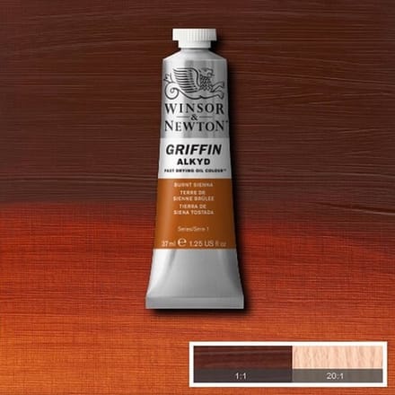 Winsor & Newton Griffin Alkyd Olieverf 37ML Burnt Sienna 074