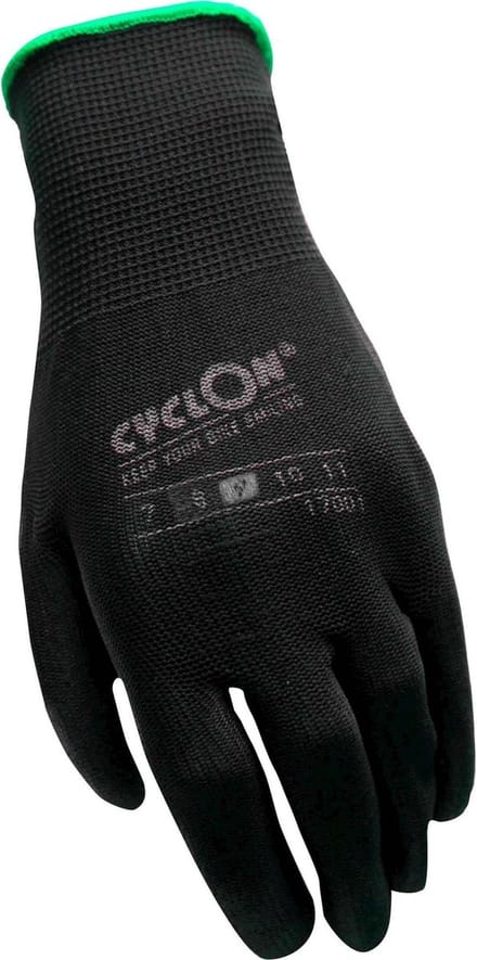 Cyclon Werkhandschoenen Nylon/pu Unisex Zwart/groen Maat 9