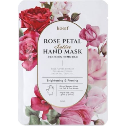 Koelf, Masque pour les mains satiné aux pétales de rose, 1 paire, 16 g gray