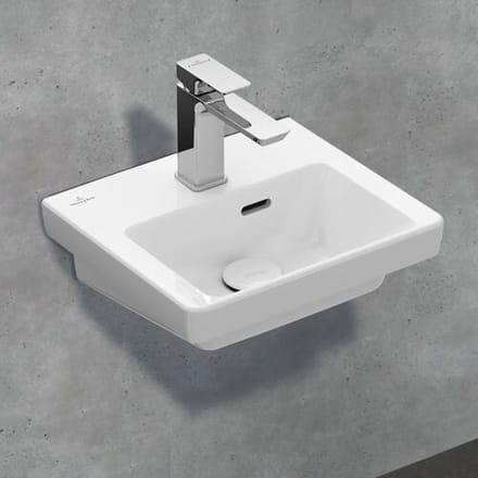 Villeroy & Boch Subway 3.0 wash hand basin 37 cm, with 1 tap hole, with overflow 43703701