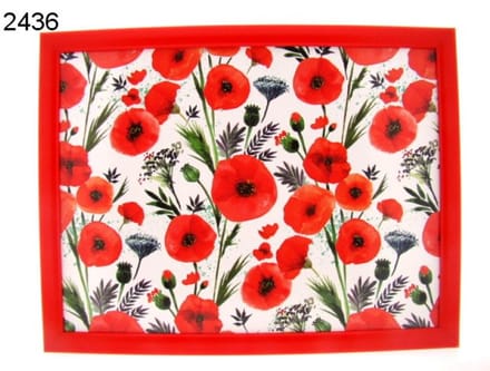 Lesser & Pavey Schootkussen poppy field - 39,5 x 29,5 cm - stevig blad