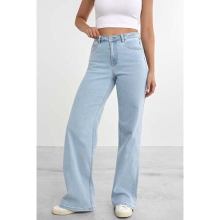 FAMME Baggy jeans Light Blue XS