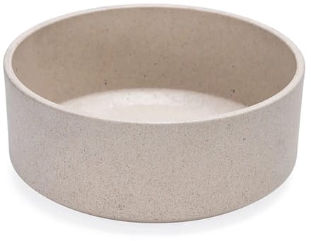 Designed by Lotte Noor Voerbak Hond - Eetbak/Drinkbak - Vaatwasserbestendig - Bamboe - Beige - 21 cm