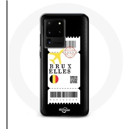 Hoesje - Samsung - Galaxy S20 Ultra - Vliegticket - Zwart - Hard