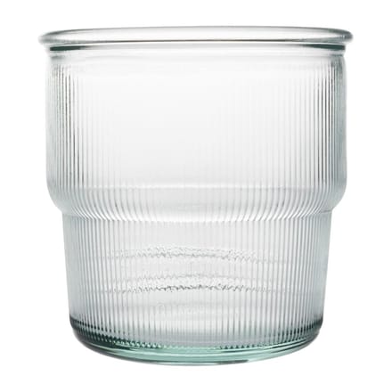 Olympia Gerecycled Glas Geribbelde Stapelbare Bekers 300ml (6 stuks)