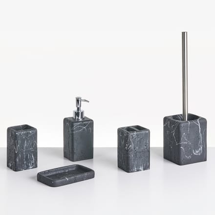 VILCANOTA - Badkameraccessoireset - Zwart - Polyresin