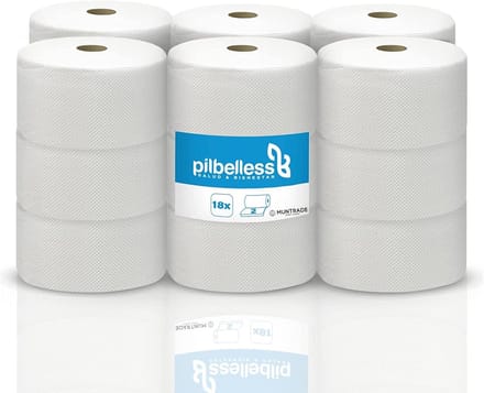 Industrieel Toiletpapier Dubbellaags - 18 Rollen van 100m - Sterk & Biologisch Afbreekbaar