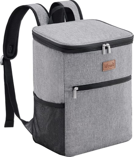 Koeltas Rugzak 24L Waterdicht – geïsoleerde koelrugzak grijs