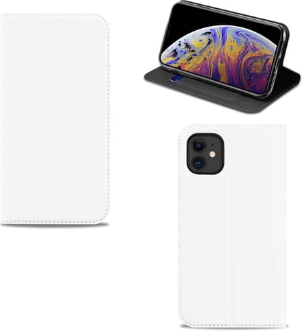 Standcase Hoesje voor Apple iPhone 11 Hoesje Wit met Standaardfunctie