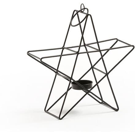 Kave Home STELL Kaarsenhouder - Metaal - Zwart