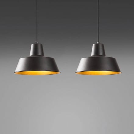 Opviq Hanglamp Saglam 3738, zwart/goud, metaal, 2-lamps