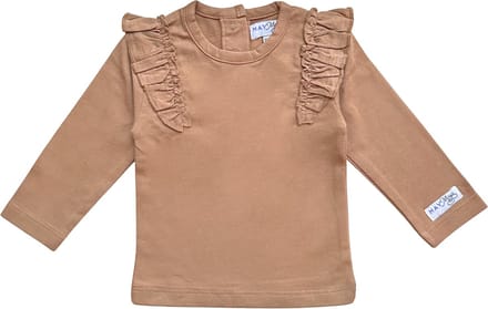 baby ruffle shirt Nova taupe