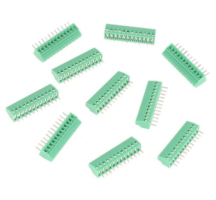 Set van 10 Schroefterminals, 12-pins, 2.54 mm Pitch, PCB Aansluitblok, Verbindingen voor Elektronische Projecten en Bedrading
