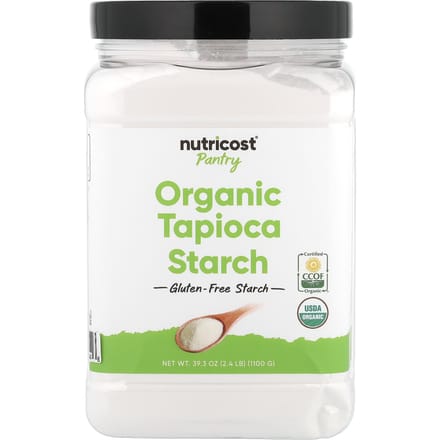 Nutricost, Voorraadkast, Biologisch Tapiocazetmeel, 1.100g (39,3 oz)
