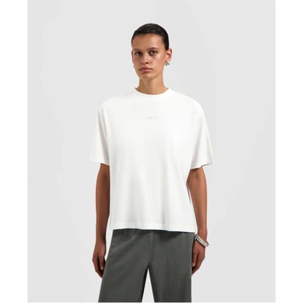 Olaf Brushstroke Graphic Boxy Tee T-shirts Wit W240105