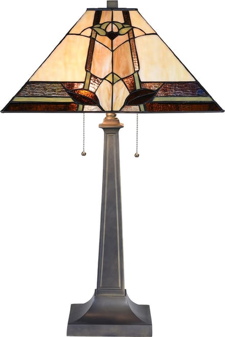 Lumilamp Tiffany Tafellamp 80 cm Beige Glas