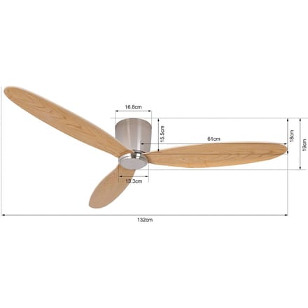 Beacon Lighting Beacon plafondventilator Airfusion Radar teak Ø 132 cm stil