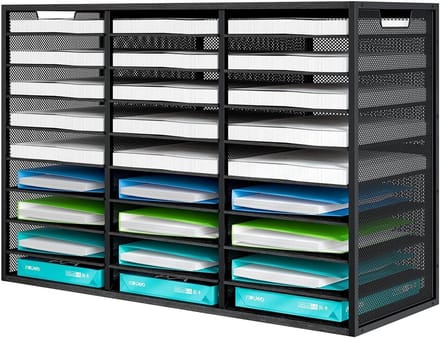Post Organizer - Document Houder - Bureau Organiseren - 27 Vakken - B315 cm - Zwart