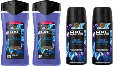 AXE Blue Lavender - Pakket - 2 x Douchegel & 2 x Deo Spray