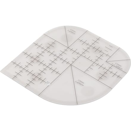 Règle de coupe d'angle incurvée en acrylique pour couture, patchwork, modèle de couture, outil de patchwork DIY white