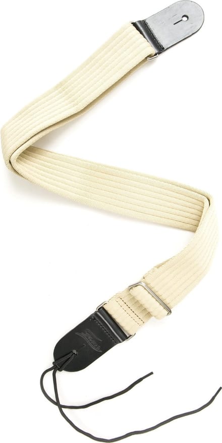 Fame CTW003KH Luxury Cotton Bass/Guitar Strap (Ripple Khaki) - Gitaarband