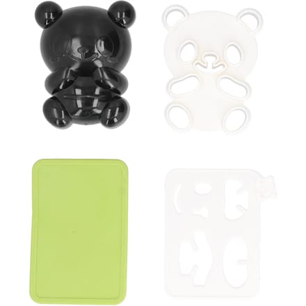 Moule à Boule de Riz Panda Silicone de Qualité Alimentaire Mignon DIY Moule à Biscuits Onigiri pour Cuisine Restaurants black