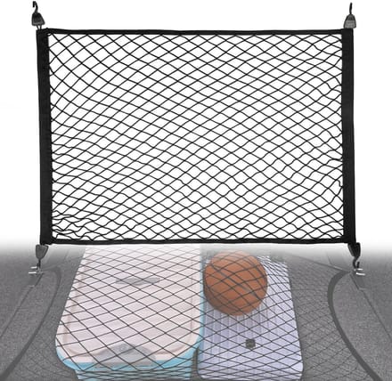 Dailygoods- Cargo Net - Verstelbaar Opbergnet - 60 x 40 cm - Elastisch Nylon - Bagagenet Auto - Kofferbak Organizer - Veilig Rijden