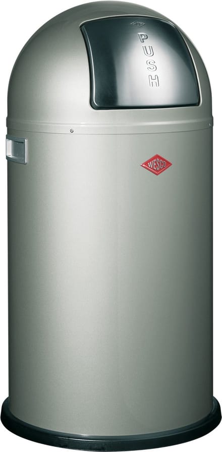 Wesco Pushboy Prullenbak 50 Liter - Zilver