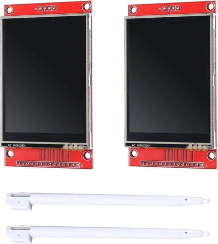 2.8 inch LCD TFT touchscreen display met 320 x 240 resolutie, ILI9341 driver en SPI interface voor Arduino en Raspberry Pi, 2 stuks